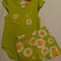 Selling with online payment: 3-6 Month Bodysuit With Matching Shorts NWT