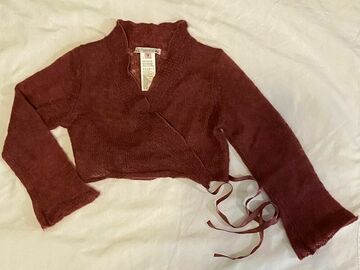 Selling with online payment: $250 New NWOT Bonpoint Size 4 4T Burgundy Sweater  Cardigan Wrap 