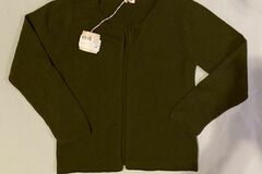 Selling with online payment: NWT $116 Ketiketa Size 12 Girl Minimal Sweater Cardigan Wool Dark