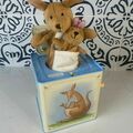 Selling with online payment: Schylling Kangaroo and Baby Too Jack in The Box Musical Wind up T