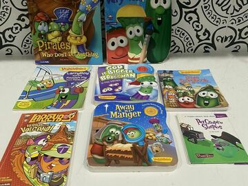 Selling with online payment: Veggie Tales Values to Grow lot of 8 Books Veggie Tale Stories
