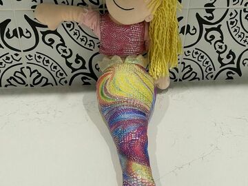 Selling with online payment: Jellycat London Coral Mermaid Plush Doll 26" Large Plush Head to 