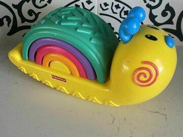 Selling with online payment: Fisher Price Rainbow Snail Stacking Learning Fine Motor Skills