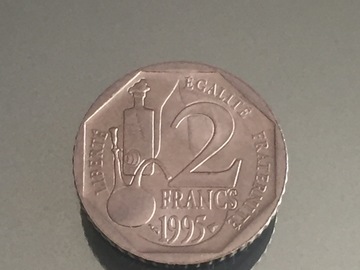 Vente: Monnaie de collection - pièces 2 francs Louis pasteur 1995