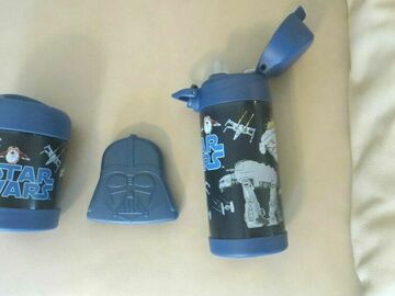 Selling with online payment: Pottery barn STAR WARS WATER BOTTLE Chewbacca + Lunch+ Bag school