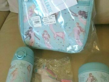 Selling with online payment: $104 Pottery Barn Kid Magical Mermaid Lunchbox Water Bottle Therm