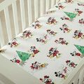 Selling with online payment: Pottery Barn Mickey Mouse CRIB TODDLER bed SHEET holiday Christma
