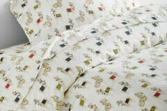 Selling with online payment: Garnet hill KID Llama Christmas SHEET SET TWIN holiday red child 