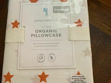 Selling with online payment: pottery barn STAR pillowcase cotton Superhero room bed girl boy a