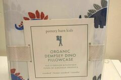 Selling with online payment: pottery barn Dempsey DINOSAUR DINO pillowcase Cover Boy ORGANIC c