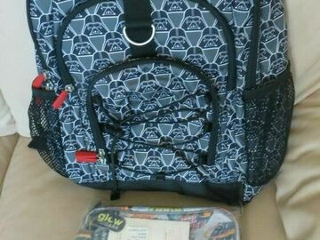 Selling with online payment: Pottery barn SCHOOL SET LARGE Star Wars Backpack+Penci