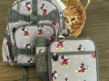 Selling with online payment: Pottery barn School Large BACKPACK + Lunch box MICKEY MOUSE Disne