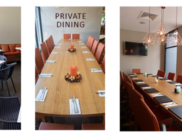 Book a meeting | $: Private Dining Room | This space is fit for intimate meetings