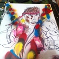 Sell Artworks: Ryu Streetfighter Abstract Authentic Rare NFT on Canvas 1 of 1
