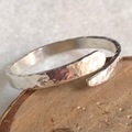 Vente au détail: Bague argent ouverte martelée 