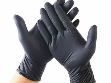 Post Now: 100 Pack Black Nitrile Gloves