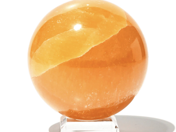 Selling with online payment: Orange Calcite Crystal Ball 50MM