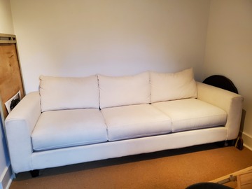 Selling: Large, comfortable, cream coloured sofa