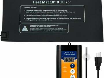 Post Now: Yield Lab 20.75 x 10 Inch Heat Mat and Thermostat Temperature Con