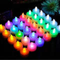 Comprar ahora: 96 pcs  Battery Powered Coloful Glowing Candle Light