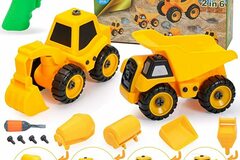 Liquidation/Wholesale Lot: Kids Build Your Own Construction Toy Trucks – 70 Piece Set –#5191