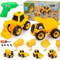 Liquidation/Wholesale Lot: Kids Build Your Own Construction Toy Trucks – 70 Piece Set –#5191