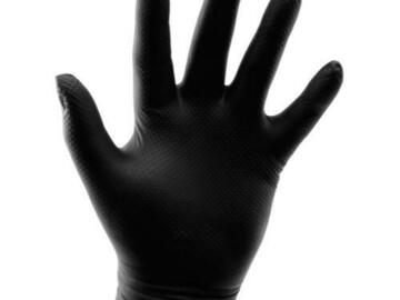  : Grower’s Edge Black Powder Free Diamond Textured Nitrile Gloves 6