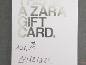 Vente: Carte Cadeau ZARA (101,10€)