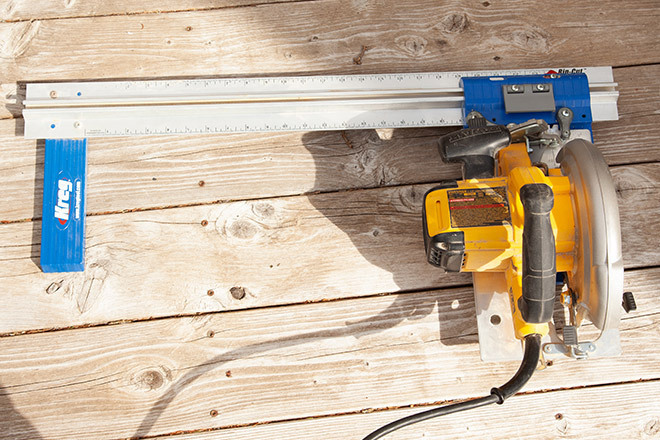 Dewalt Skill saw with Kreg Rip Cut Guide