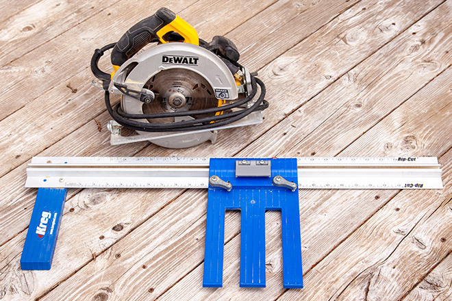 Dewalt Skill saw with Kreg Rip Cut Guide
