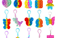 Liquidation/Wholesale Lot: 75PCS Pop Fidget Toy Keychain