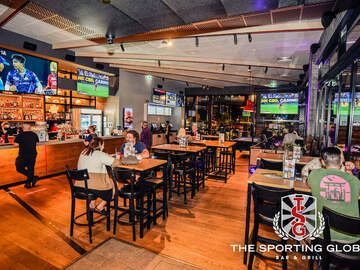 Book a table: A nice place to work from and you can watch live sports!