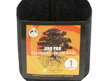 Post Now: Gro Pro Essential Round Fabric Pot – Black 1 Gallon (120/Cs)