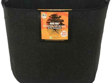 Post Now: Gro Pro Essential Round Fabric Pot w/ Handles 20 Gallon – Black (
