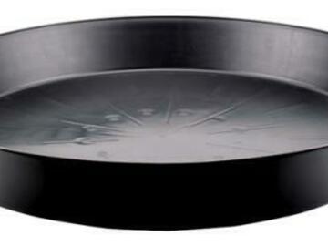  : Black Premium Plastic Saucer 25 in (5/Cs)