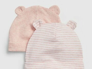 Selling with online payment: New w tags set of 2 GAP pink hats 18-24M
