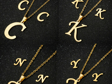 Buy Now: Initial 26 Capital A-Z Pendant Necklace earrings sets,26SET