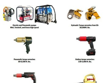 Product: Bolting/Torquing Tools   Hydraulic/Pneumatic/Electric/Battery
