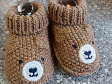 Selling with online payment: Just for you Carter's Brown Bear Slip-ons Newborn