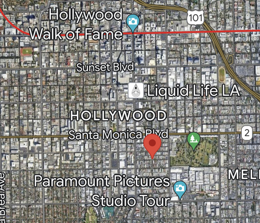Central Hollywood CA,  Parking Spot Near Paramount Pictures