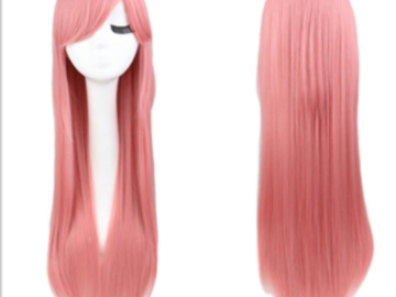 Selling with online payment: Long Straight Cosplay Wig  Pink