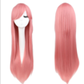 Selling with online payment: Long Straight Cosplay Wig  Pink