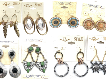 Liquidation/Wholesale Lot: 500 Pair Closeout of Designer Name Brand Earrings -Only.59 cents