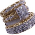 Comprar ahora: 50X Luxury 3-Piece Set Rhinestone Ring Jewelry