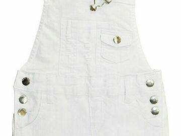 Selling with online payment: Teen G's Little/Big Girls White Overall Size 7 8 10 12 14 16