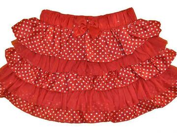 Selling with online payment: Kids Headquarters Girls Red Polka Dot Ruffled Tier Skooter Size 4