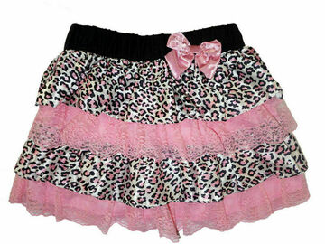 Selling with online payment: Kids Headquarters Girls Pink Leopard Ruffled Tier Skooter Size 4 