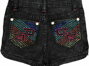 Selling with online payment: Coogi Toddler Girls Black Acid Wash Short Size 3T $78