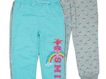Selling with online payment: Trolls Girls Blue & Gray Two-Pack Joggers Size 4 5 6 6X