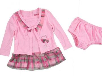 Selling with online payment: Buster Brown Infant Girls Pink Dress W/Diaper Cover Size 24M $20